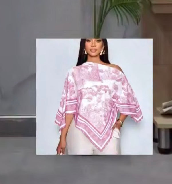 Scarf Print Top Pink | توب طبعة سكارف بينك - صورة 2 | Elite EG