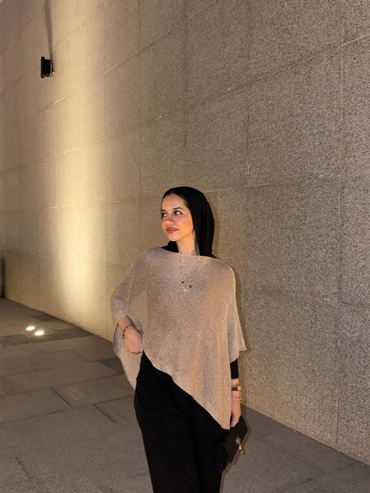 Poncho Top — Beige