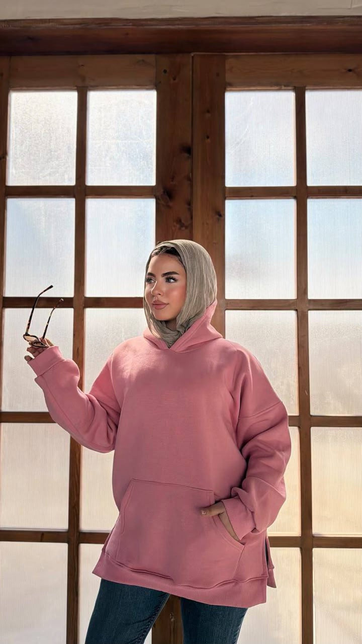 Cloud Oversized Milton Hoodie - Pink