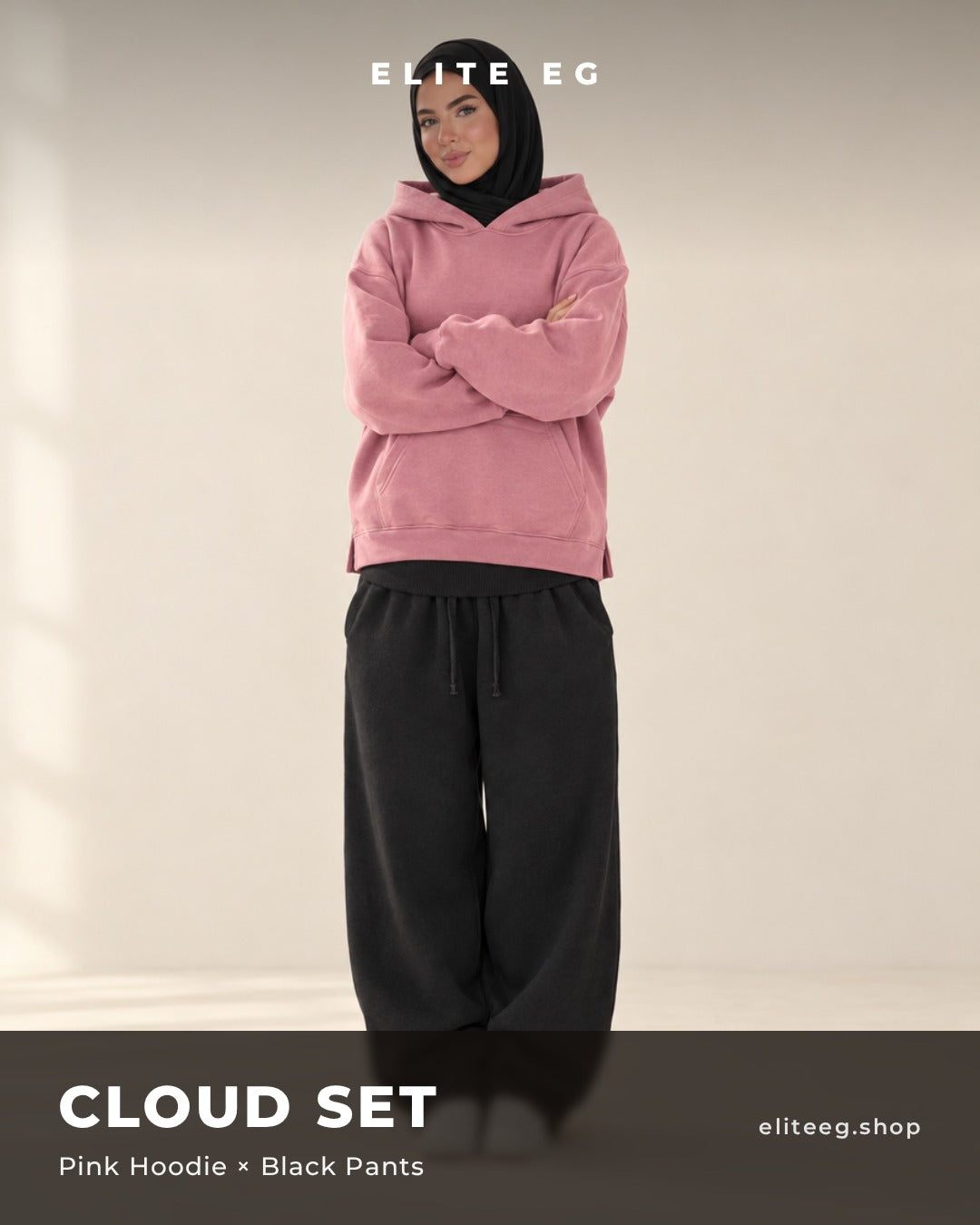 Cloud Set pink x black