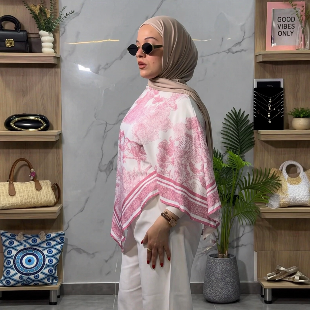 Scarf Print Top Pink | توب طبعة سكارف بينك - صورة 1 | Elite EG