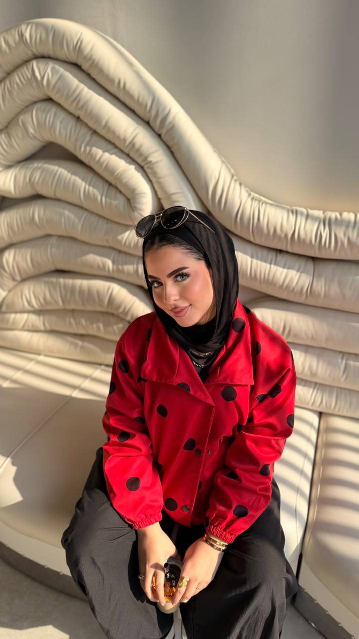 Dot Polka Jacket — Red