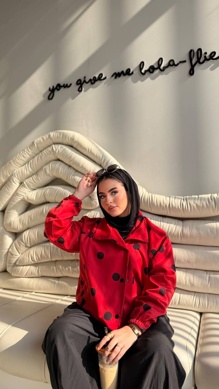 Dot Polka Jacket — Red