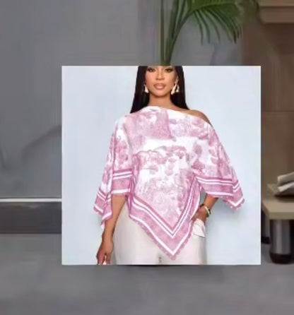 Scarf Print Top Pink | توب طبعة سكارف بينك - صورة 2 | Elite EG