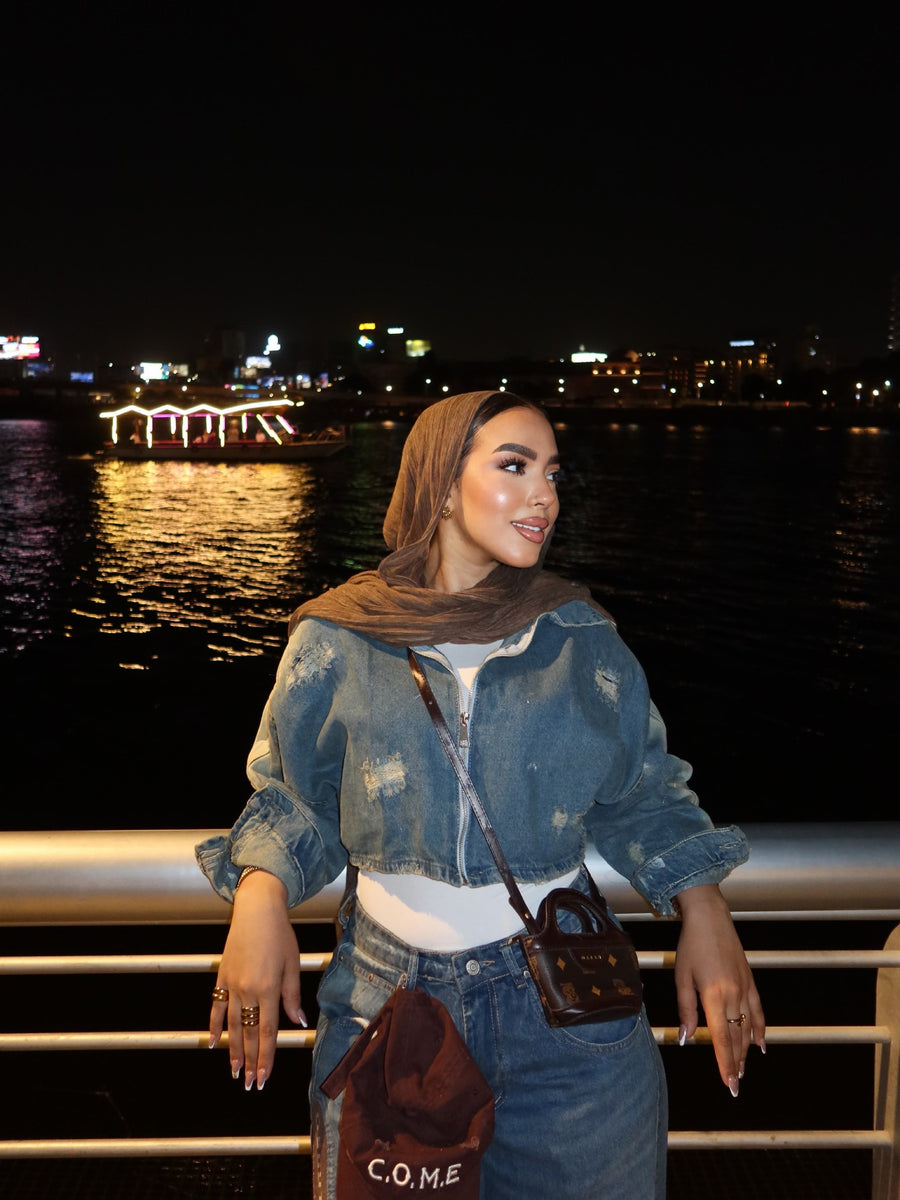 Slash Cropped Denim Jacket