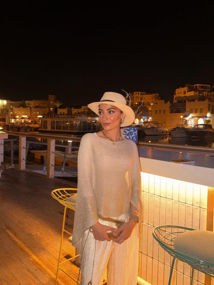 Poncho Top — Beige