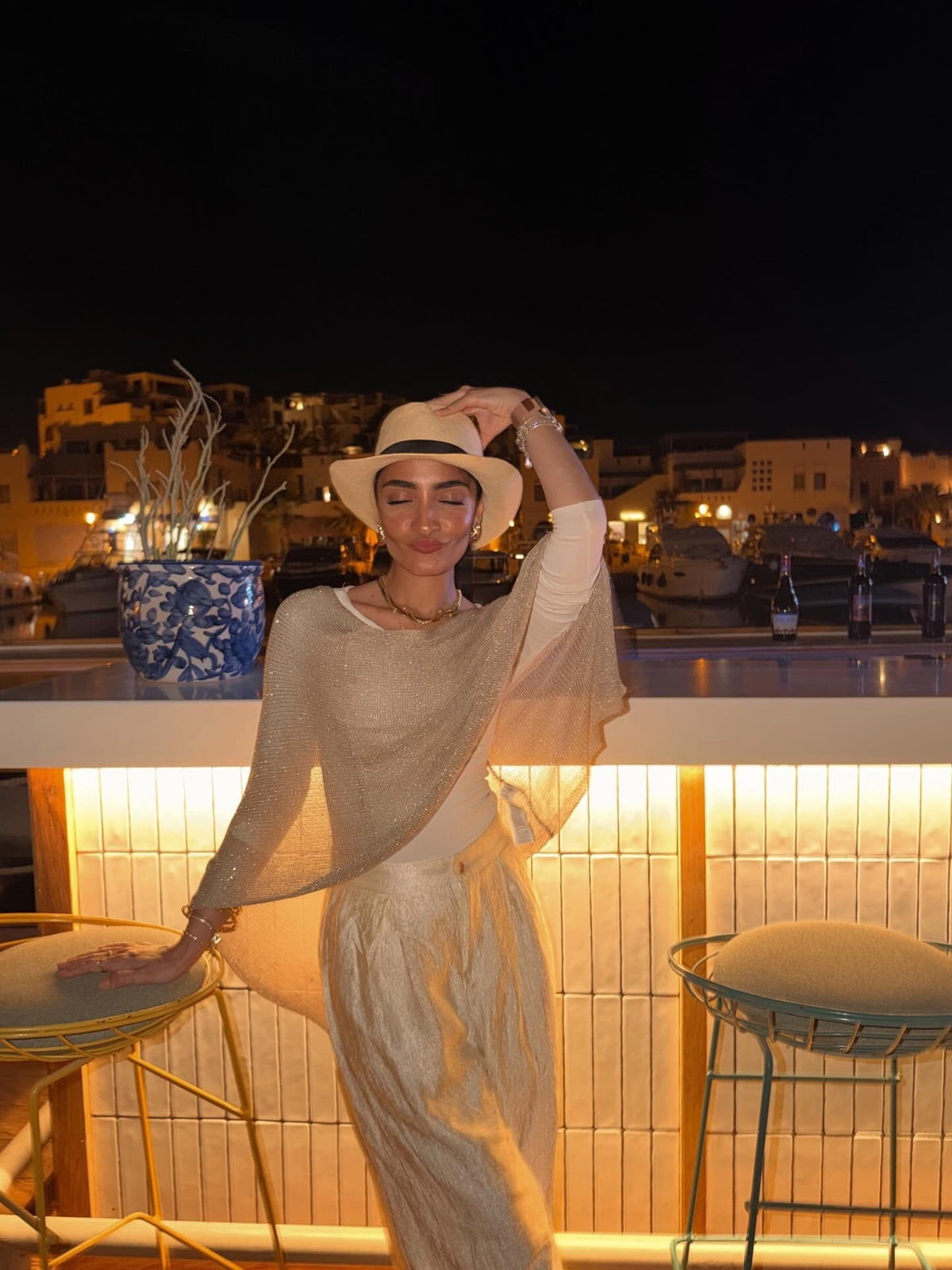 Poncho Top — Beige