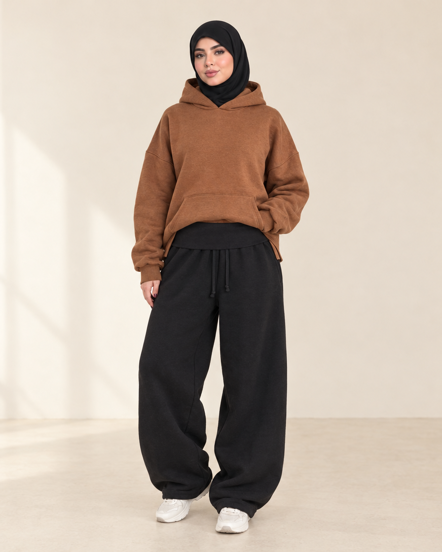 Cloud Set — Milton Hoodie + Wide-Leg Cotton Pants