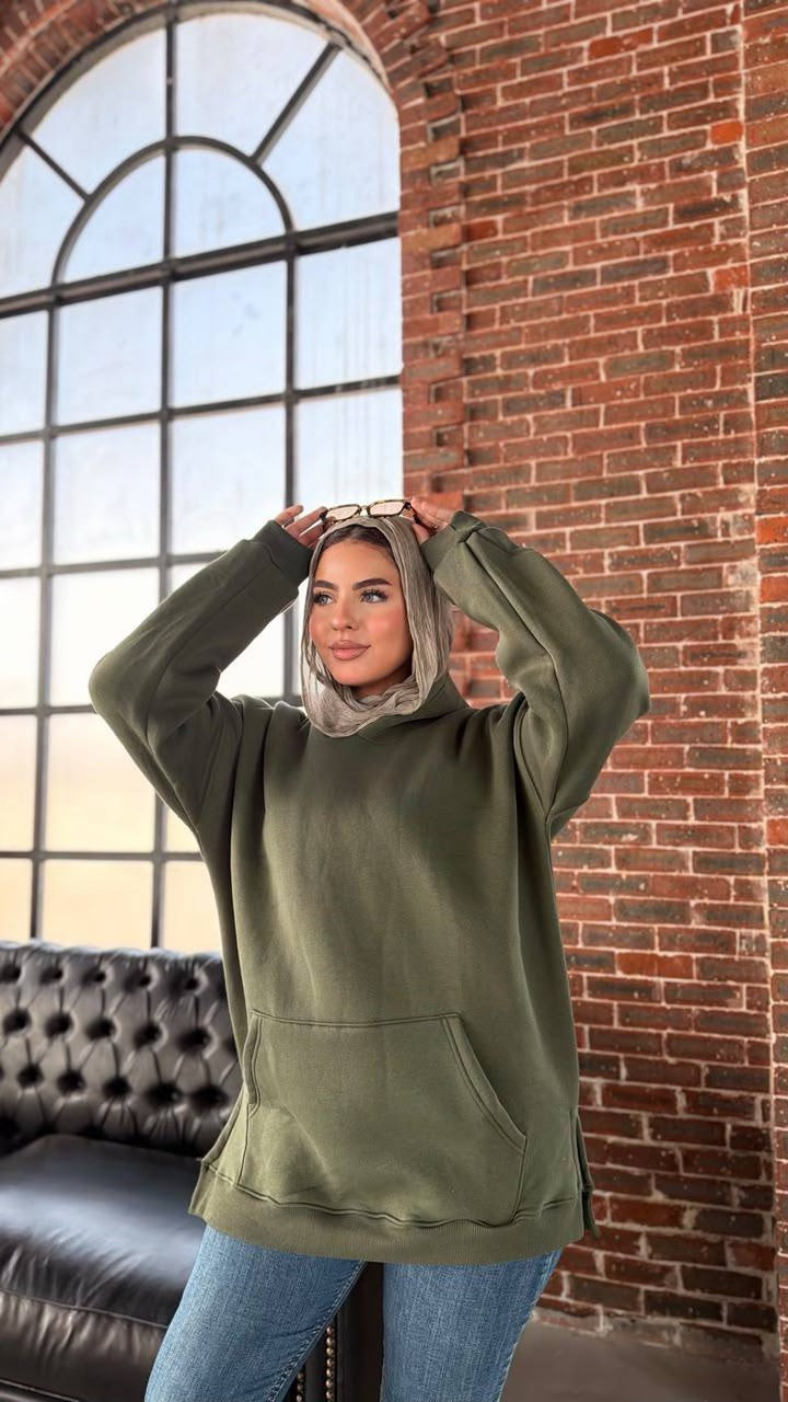 Cloud Oversized Milton Hoodie - Olive