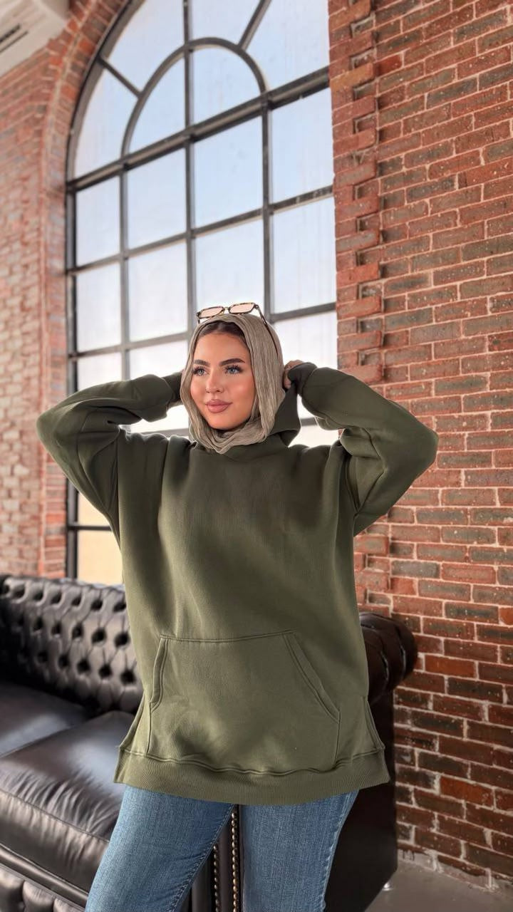 Cloud Oversized Milton Hoodie - Olive