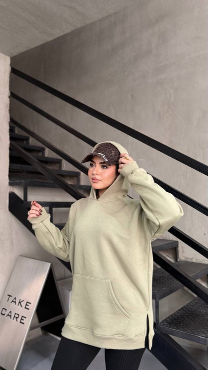 Cloud Oversized Milton Hoodie - Sage Green