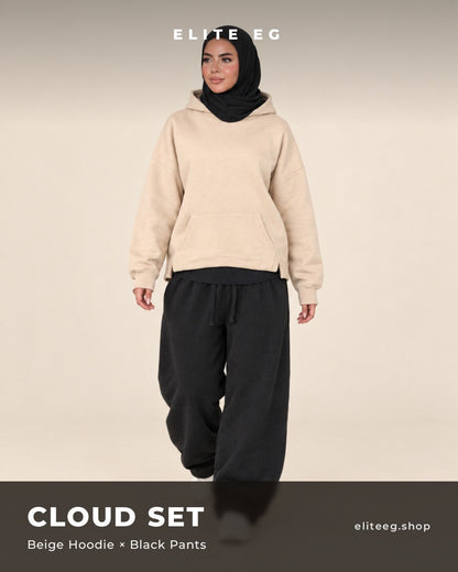 Cloud Set beige x black