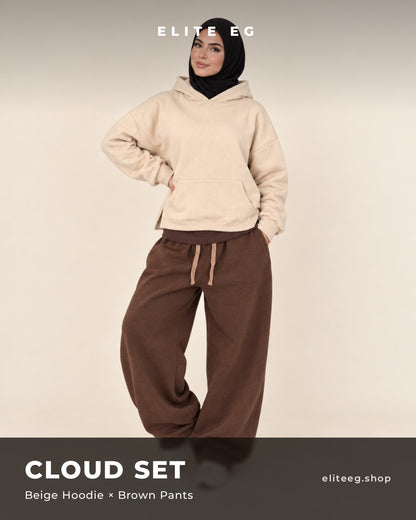 Cloud Set beige x brown