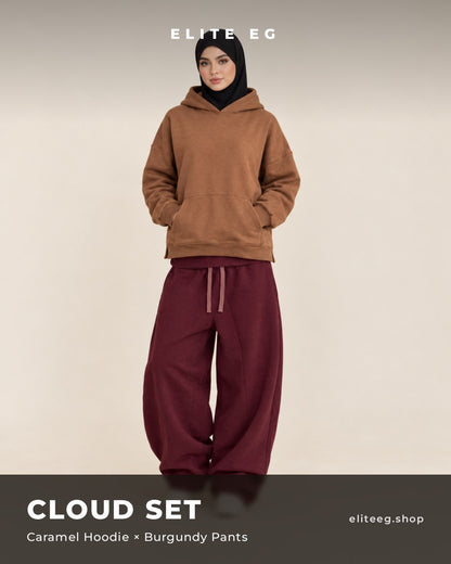 Cloud Set caramel x burgundy