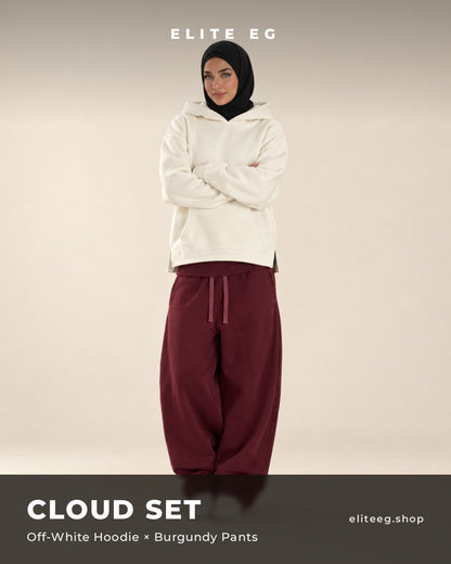 Cloud Set offwhite x burgundy
