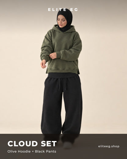 Cloud Set olive x black