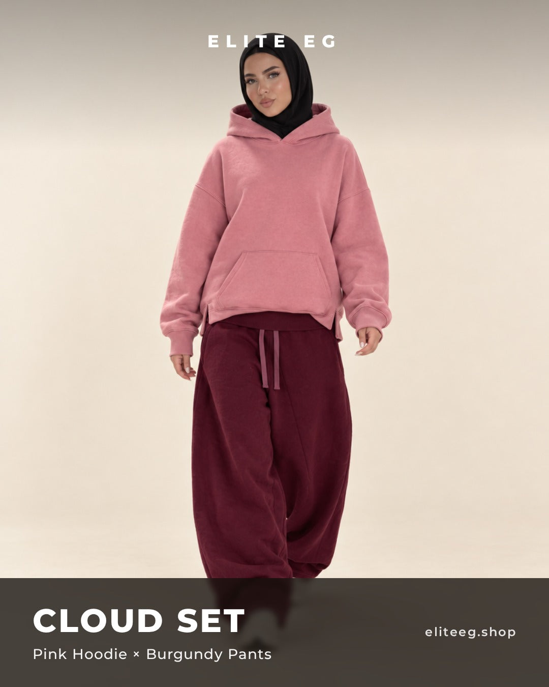 Cloud Set pink x burgundy