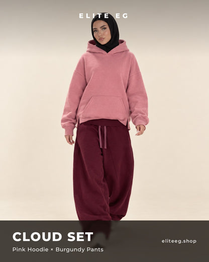 Cloud Set pink x burgundy