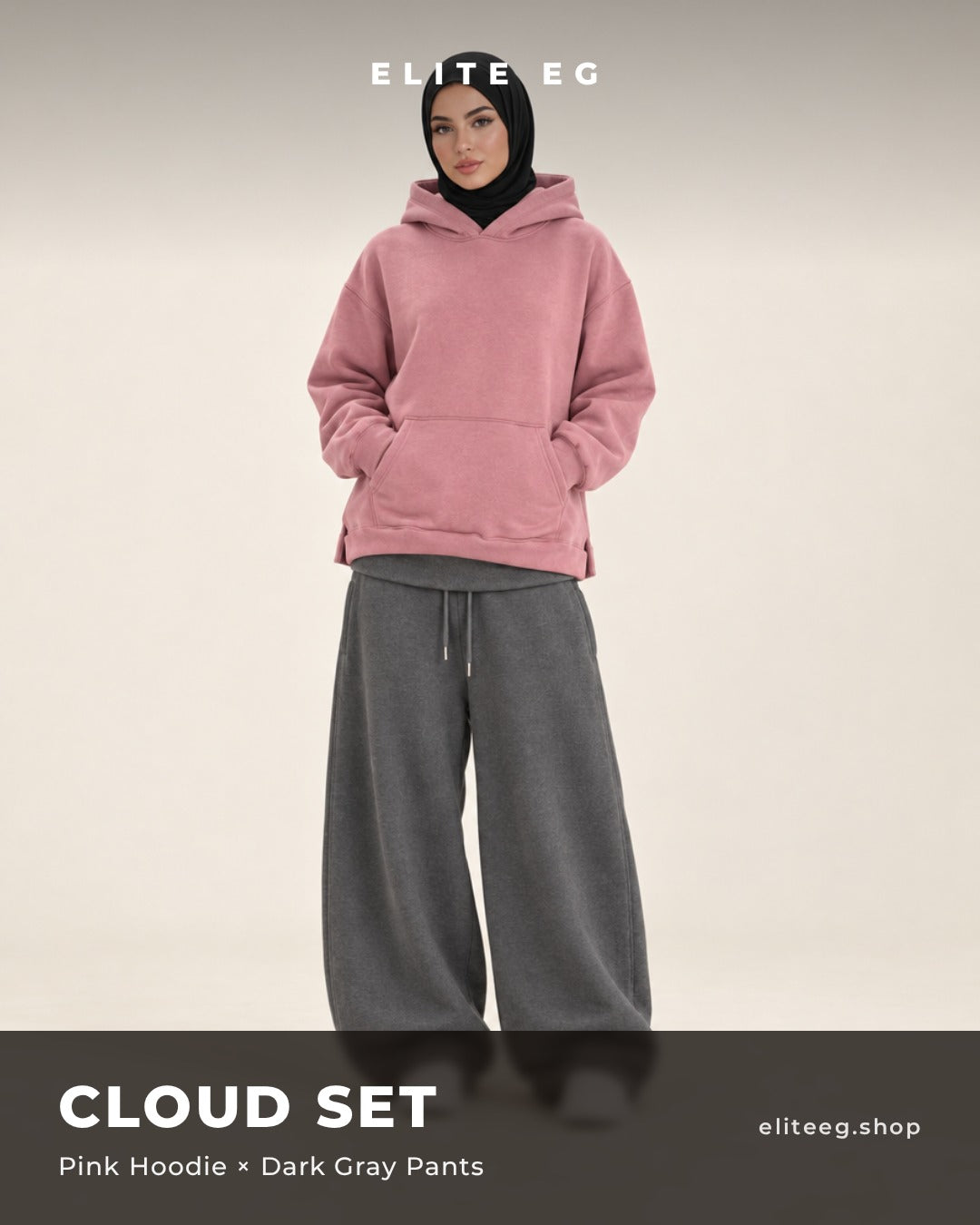 Cloud Set pink x darkgray