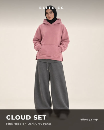 Cloud Set pink x darkgray