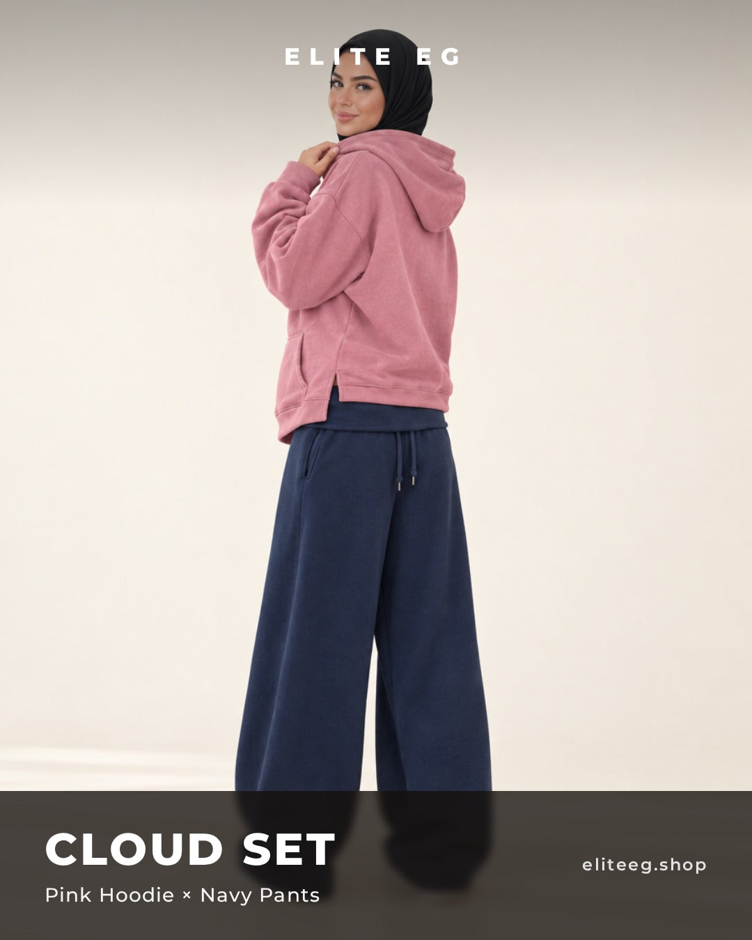 Cloud Set pink x navy