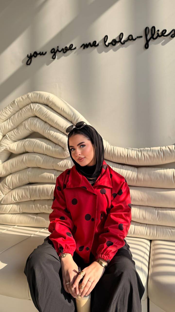 Dot Polka Jacket — Red