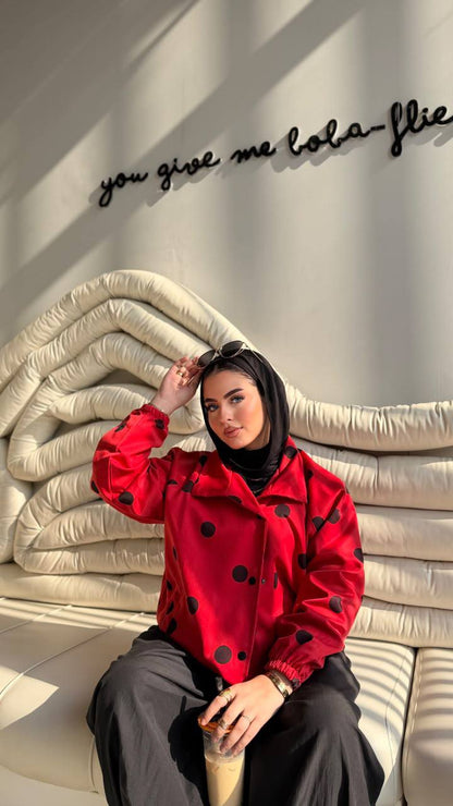 Dot Polka Jacket — Red