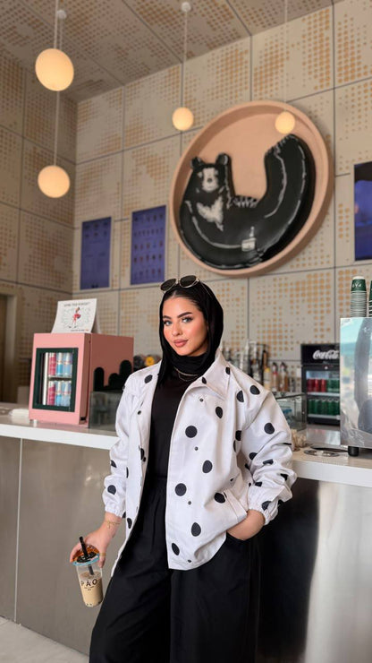Dot Polka Jacket — White