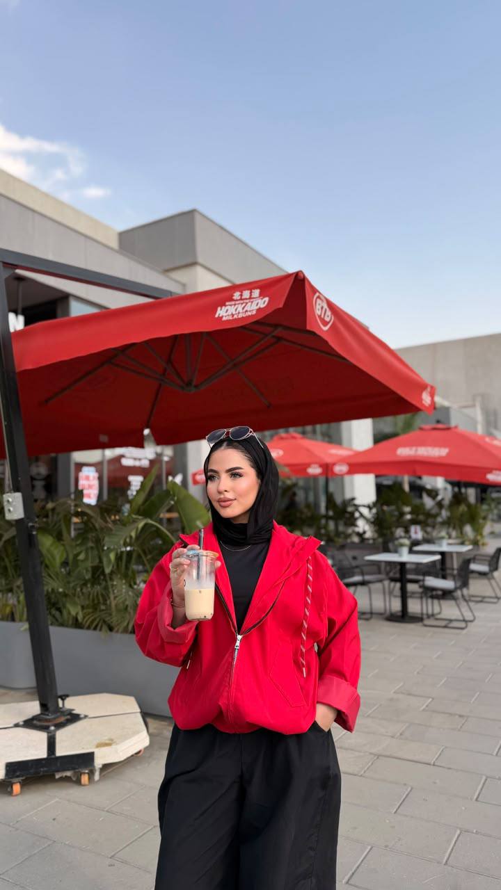 Flame Hooded Zip Jacket — Red