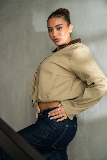 Terra Gabardine Jacket — Beige
