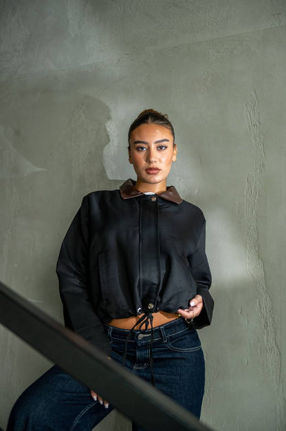 Terra Gabardine Jacket — Black