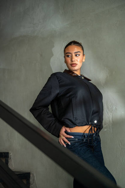 Terra Gabardine Jacket — Black